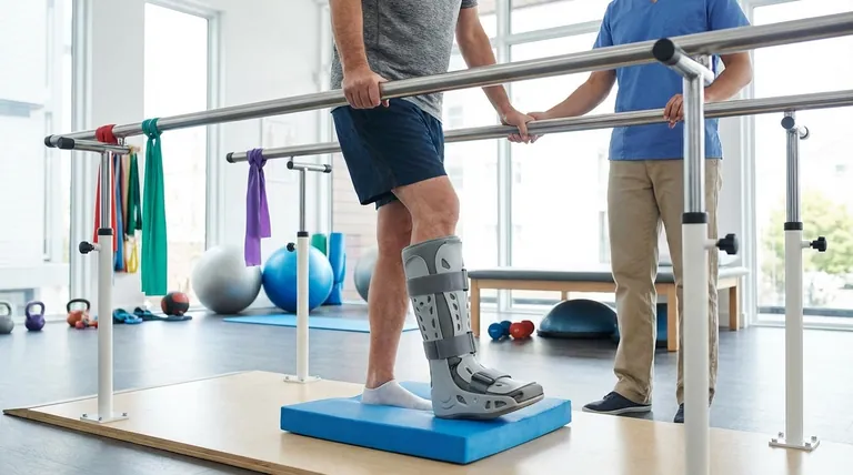 Quel rôle la kinésithérapie joue-t-elle dans la récupération tout en portant une botte de marche ? Renforcer les muscles et restaurer le mouvement