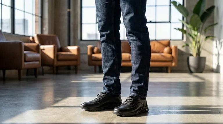 Quanto è importante la vestibilità dei jeans quando li si indossa con scarpe eleganti? Il fattore critico per un look curato