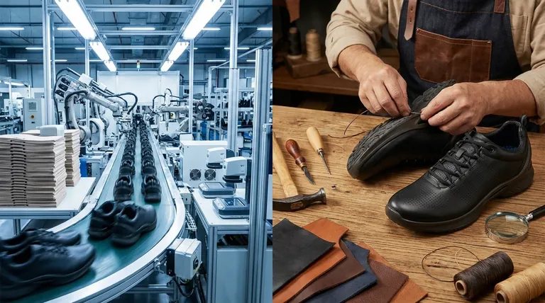 Como a quantidade de produção de sapatos afeta sua qualidade? O compromisso entre escala e artesanato