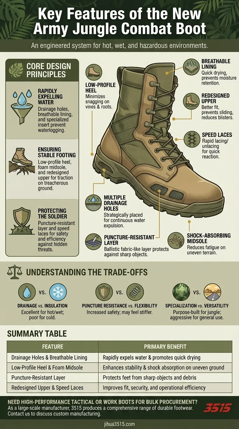Quali sono le caratteristiche principali del nuovo Army Jungle Combat Boot? Un'analisi per ambienti caldi e umidi Guida Visiva
