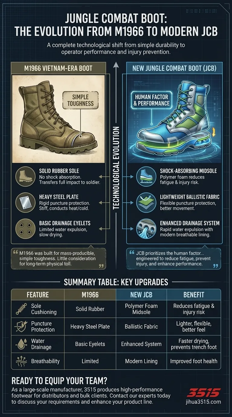 Comment la nouvelle botte de jungle améliore-t-elle la botte de jungle de l'ère vietnamienne M1966 ? Une évolution moderne du confort et de la protection du soldat Guide Visuel