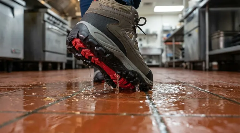 ¿Qué características debe tener la suela de un zapato antideslizante para canalizar el agua de manera efectiva? Domina el Diseño para un Agarre Máximo