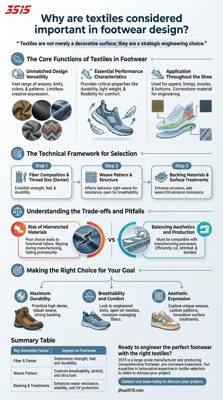 Perché i tessuti sono considerati importanti nella progettazione di calzature? Sblocca versatilità e prestazioni Guida Visiva