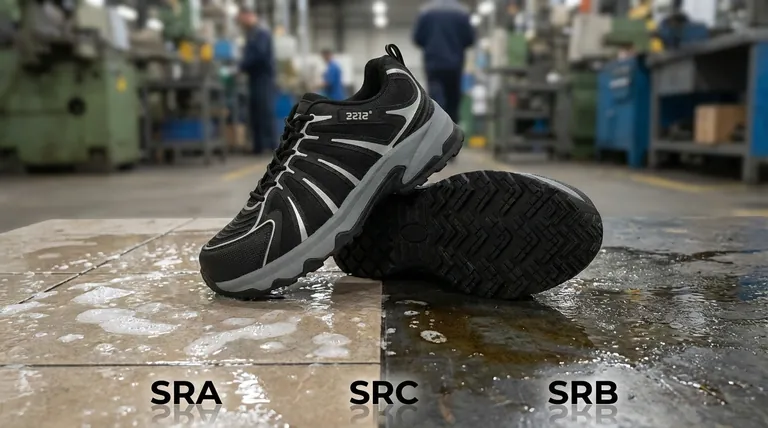 ¿Dónde se utilizan típicamente los zapatos SRA, SRB y SRC? Elija el calzado antideslizante adecuado para su lugar de trabajo