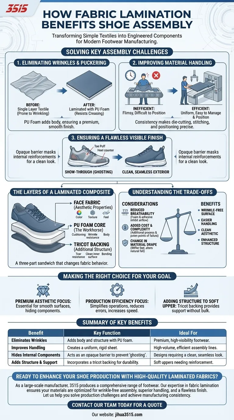 Comment la lamination des tissus bénéficie-t-elle à l'assemblage des chaussures ? Obtenez une qualité premium et une efficacité de production Guide Visuel