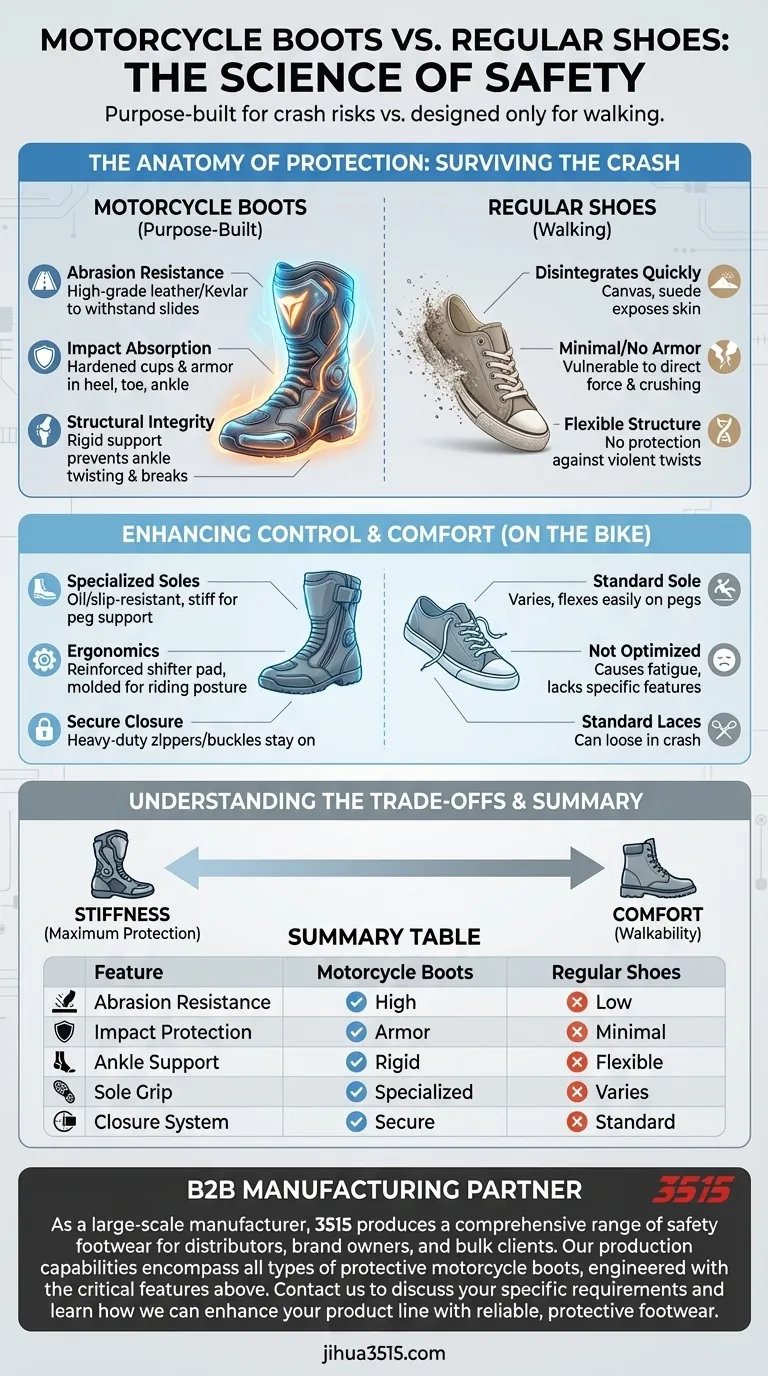 Quelles caractéristiques les bottes de moto offrent-elles par rapport aux chaussures ordinaires ? Protection essentielle pour les motocyclistes Guide Visuel
