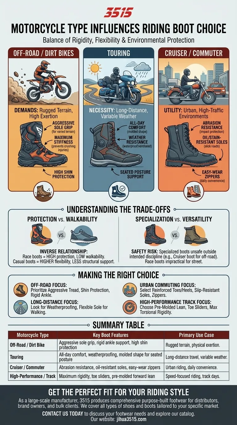 Comment le type de moto influence-t-il le choix des bottes de moto ? Choisissez la bonne botte pour votre trajet Guide Visuel