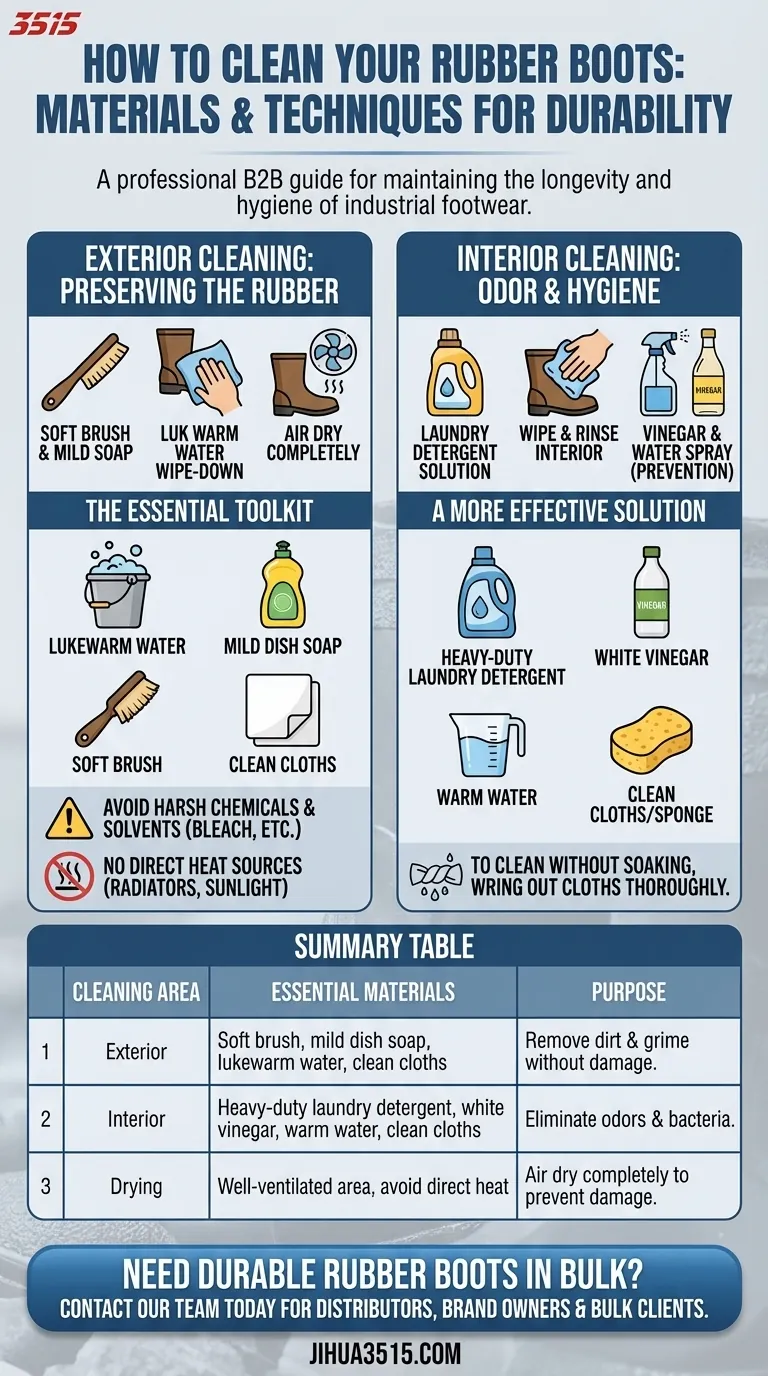 Quels matériaux sont nécessaires pour nettoyer les bottes en caoutchouc ? Un guide simple pour prolonger leur durée de vie Guide Visuel