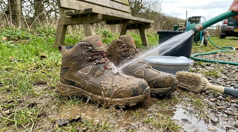 Quelle est la première étape pour nettoyer des bottes en caoutchouc ? Commencez par enlever les débris pour plus de longévité