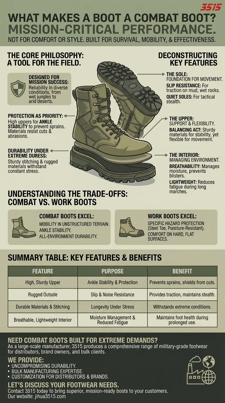 전투화란 무엇인가? 군용 등급의 내구성과 디자인 해부 시각적 가이드