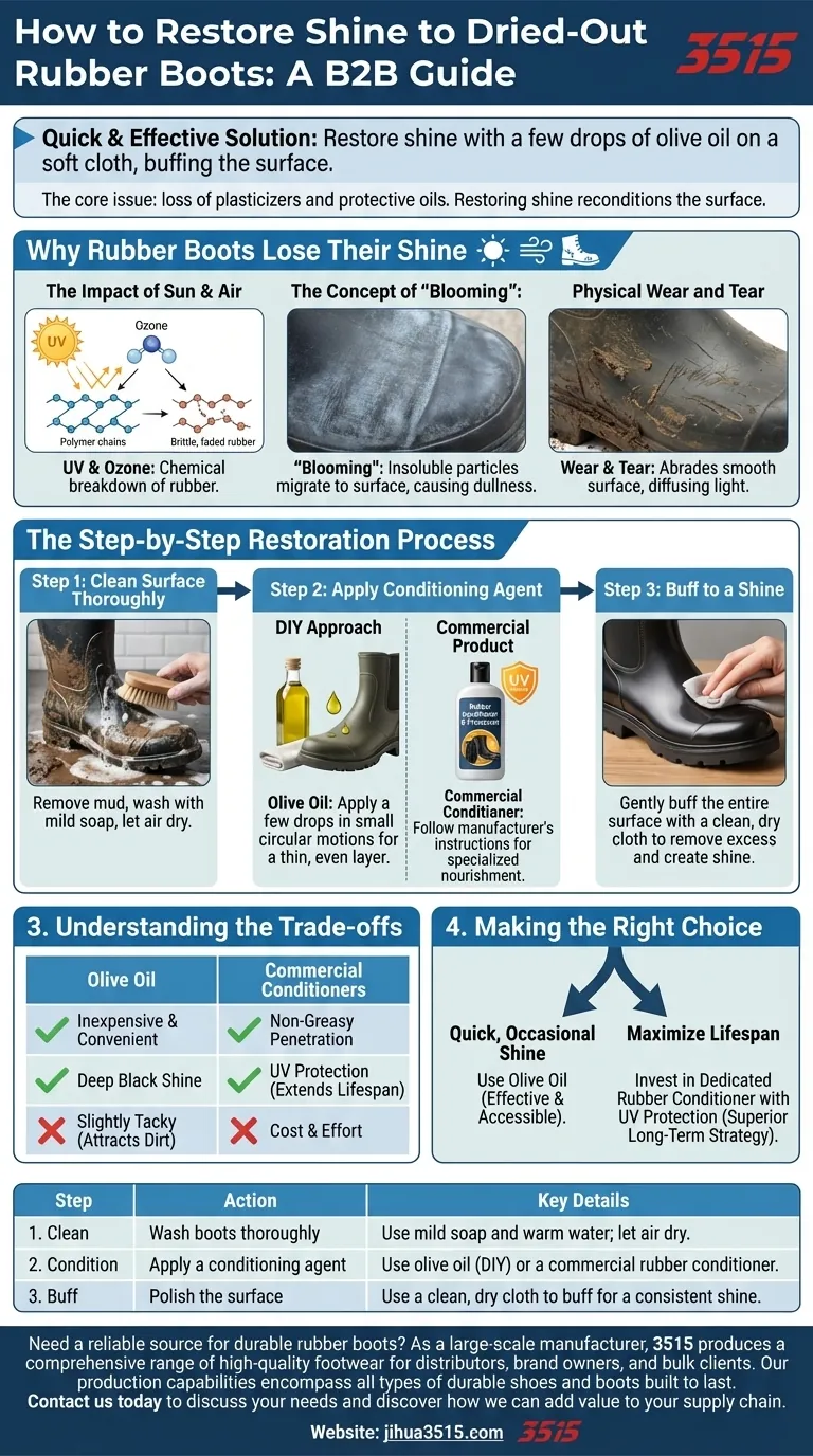 Come ripristinare la lucentezza agli stivali di gomma secchi? Una guida semplice per ravvivare le tue calzature Guida Visiva