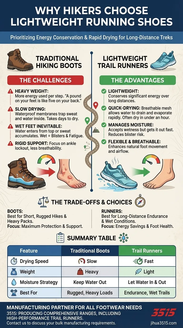 Pourquoi certains randonneurs préfèrent-ils les chaussures de course légères et à séchage rapide ? La clé de l'endurance sur longue distance Guide Visuel