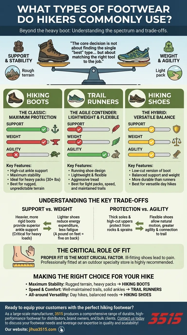 Quels types de chaussures les randonneurs utilisent-ils couramment ? Trouvez votre ajustement parfait pour le sentier Guide Visuel