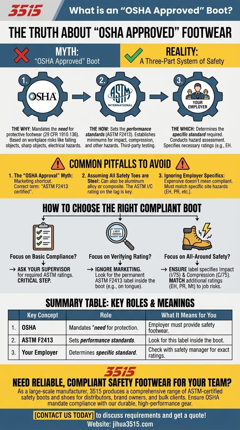 OSHA 승인 부츠란 무엇인가요? 규정을 준수하는 안전 신발에 대한 진실 시각적 가이드