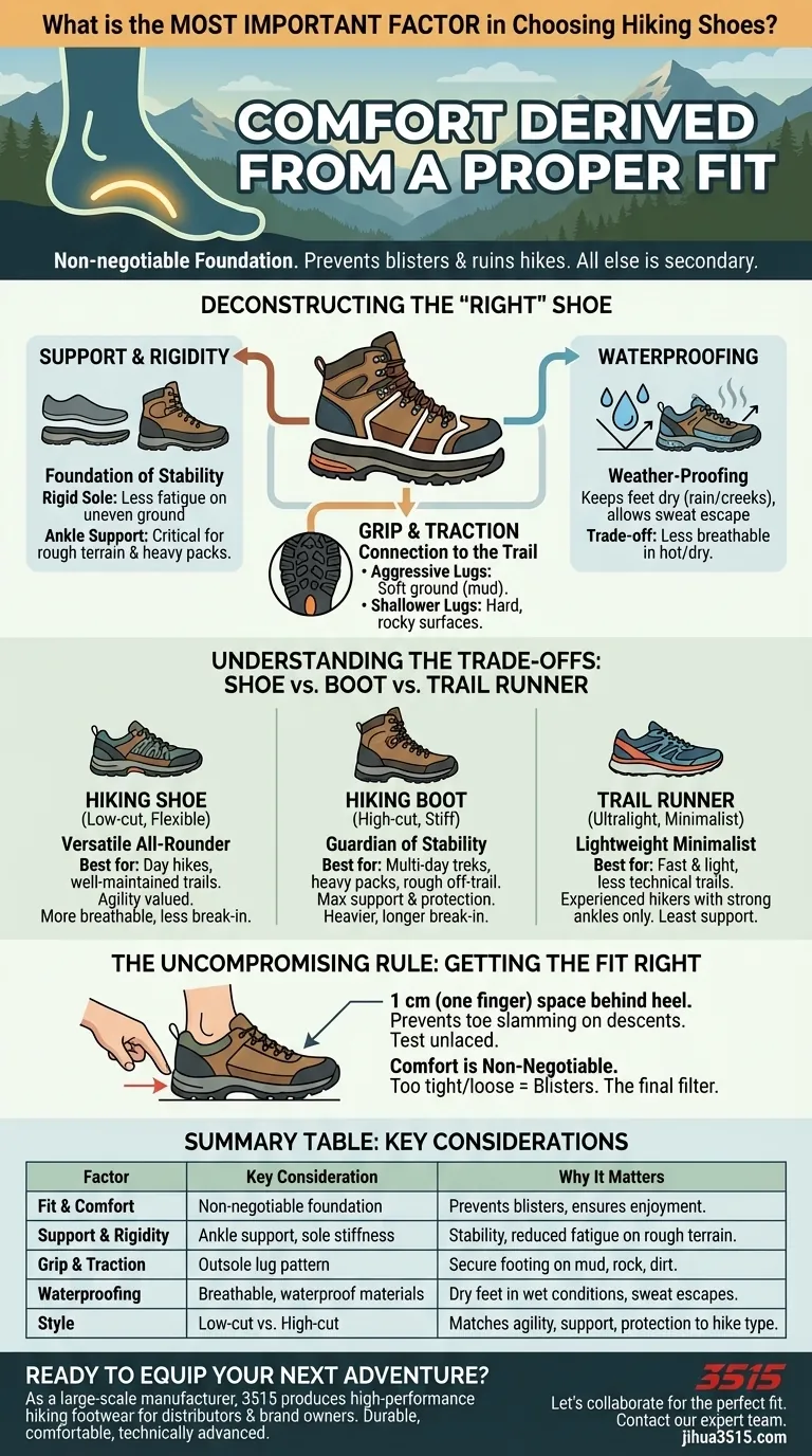 Quel est le facteur le plus important dans le choix des chaussures de randonnée ? Le guide ultime pour trouver votre ajustement parfait Guide Visuel
