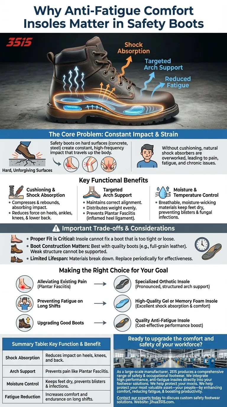 Warum sind Anti-Ermüdungs-Komfort-Einlegesohlen in Sicherheitsschuhen wichtig? Steigern Sie die Gesundheit und Produktivität der Mitarbeiter Visuelle Anleitung