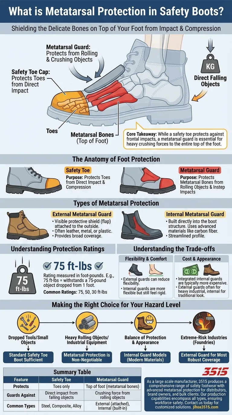 Что такое защита плюсны в защитной обуви? Надежная защита от опасностей для верхней части стопы Визуальное руководство
