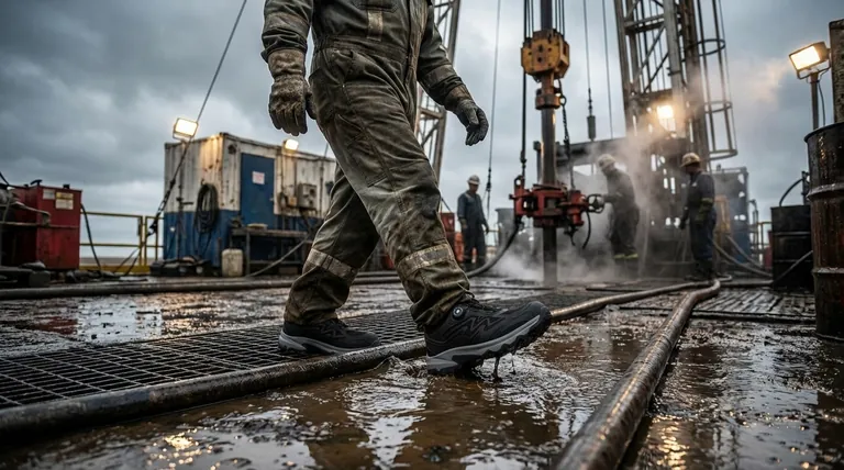 Perché le suole antiscivolo sono importanti nelle scarpe antinfortunistiche per giacimenti petroliferi? Trazione essenziale per prevenire le cadute