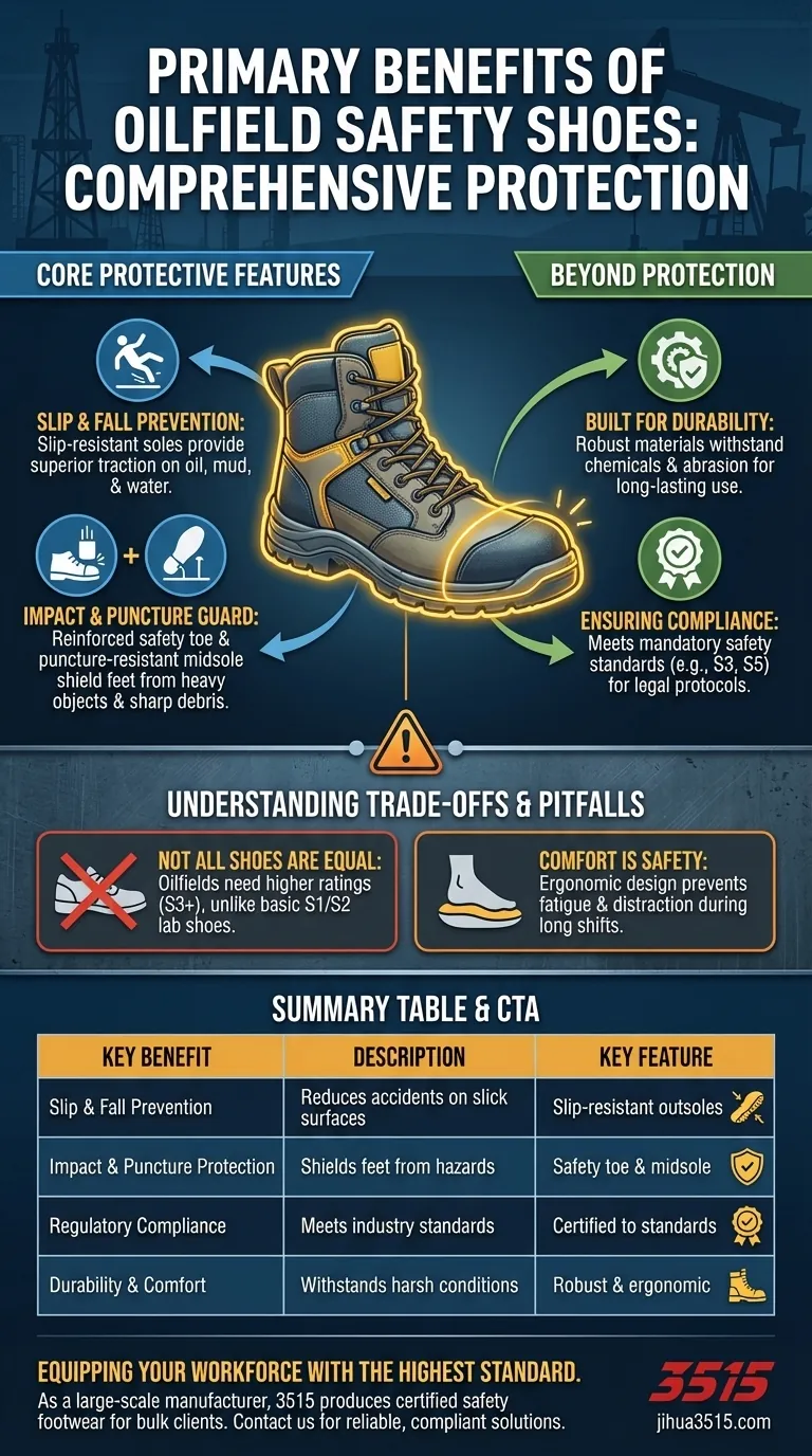 Quels sont les principaux avantages des chaussures de sécurité pour champs pétrolifères ? Maximiser la protection sur la plateforme Guide Visuel
