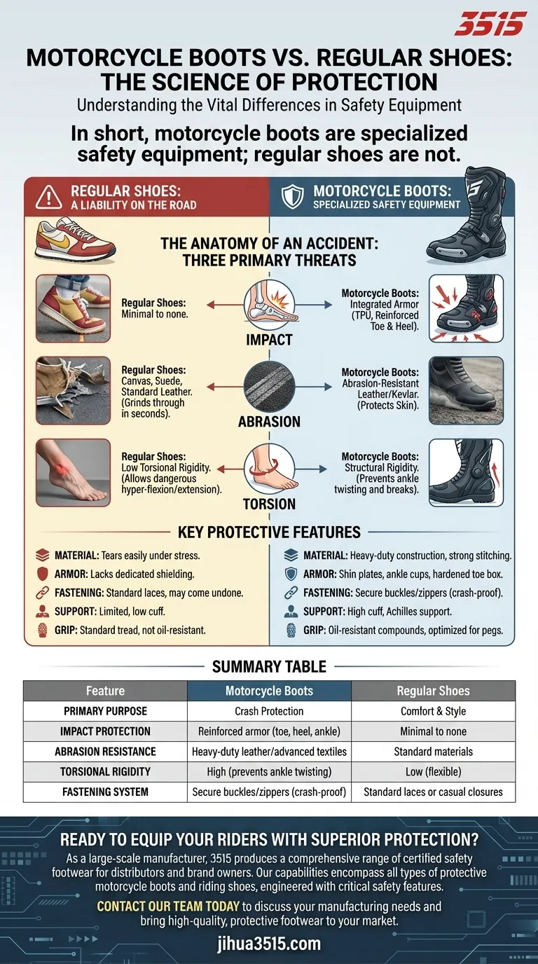 En quoi les bottes de moto diffèrent-elles des chaussures ordinaires en termes de protection ? Équipement essentiel pour la sécurité du motard Guide Visuel