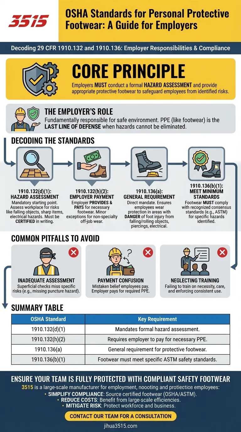 Quali sono gli standard OSHA a cui si fa riferimento nella lettera in merito ai dispositivi di protezione individuale? Una guida alla conformità per i datori di lavoro Guida Visiva