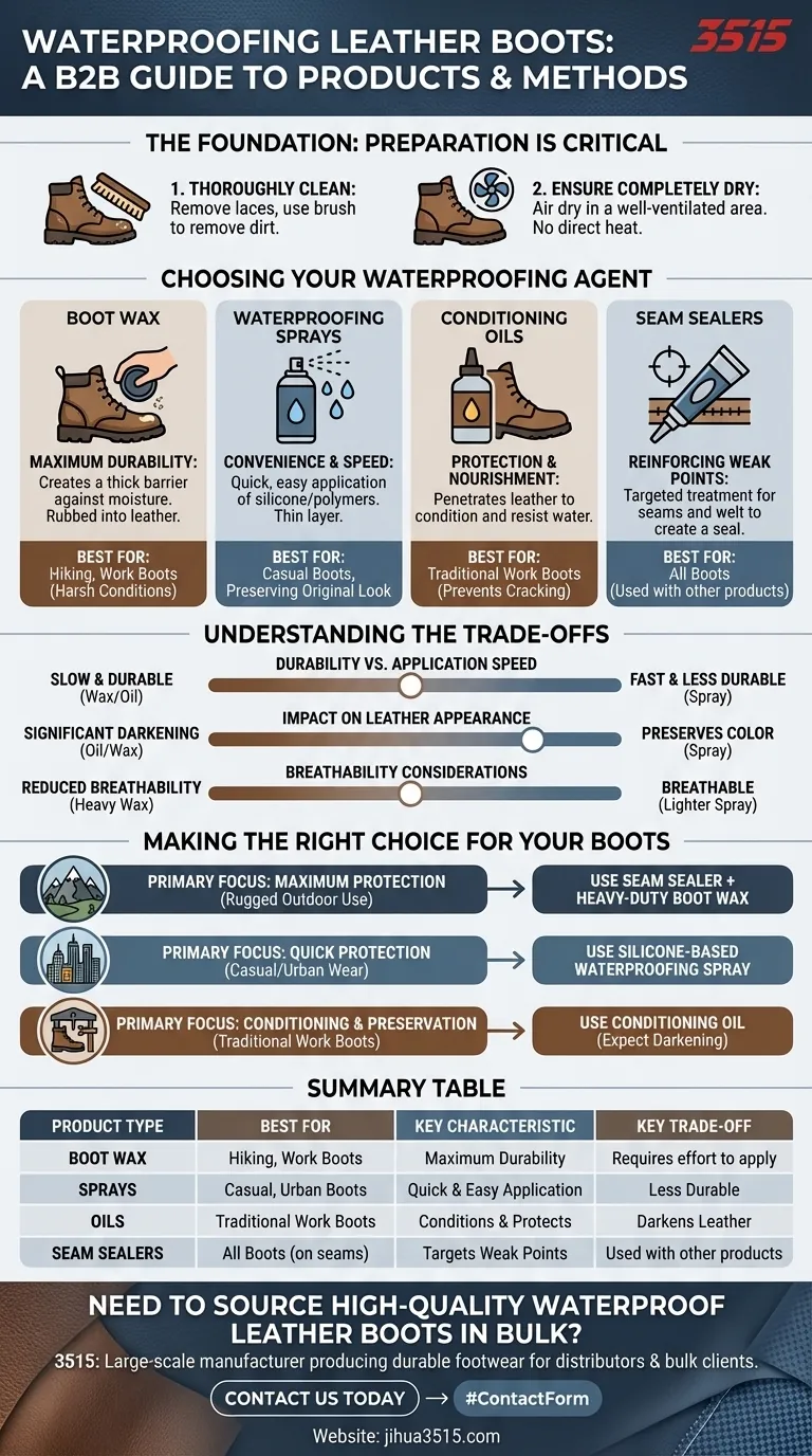 Quels produits peuvent être utilisés pour imperméabiliser les bottes en cuir ? Choisissez la bonne protection pour votre équipement Guide Visuel