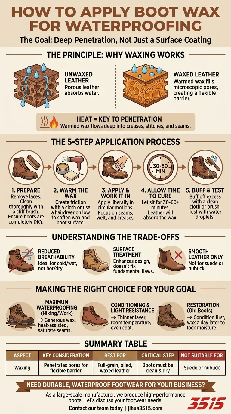 Comment appliquer de la cire pour bottes pour l'imperméabilisation ? Obtenez une finition durable et résistante à l'humidité Guide Visuel
