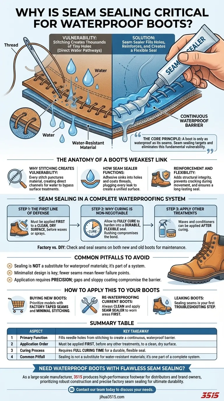 Pourquoi le scellement des coutures est-il important pour l'imperméabilisation des bottes ? La clé d'une étanchéité véritablement imperméable Guide Visuel