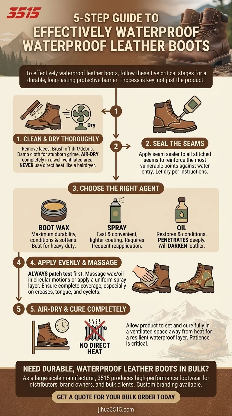 Quali sono i passaggi per impermeabilizzare efficacemente gli stivali di pelle? Una guida in 5 passaggi per una protezione duratura Guida Visiva
