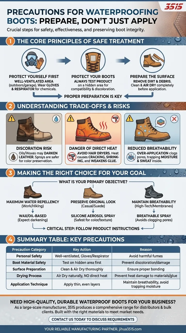 Quelles précautions faut-il prendre lors de l'imperméabilisation des bottes ? Protégez votre investissement et restez en sécurité Guide Visuel