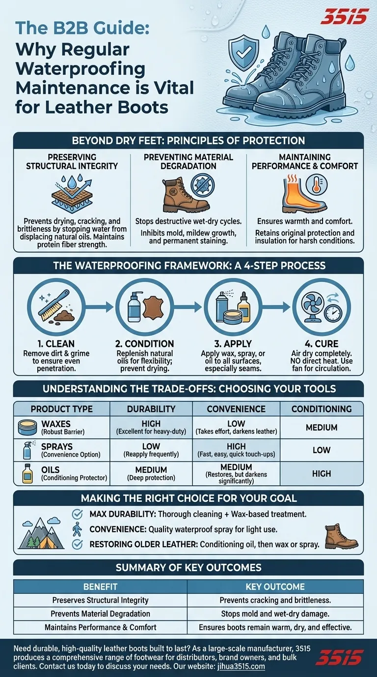 Comment l'entretien régulier de l'imperméabilisation profite-t-il aux bottes en cuir ? Prolonge la durée de vie et les performances Guide Visuel