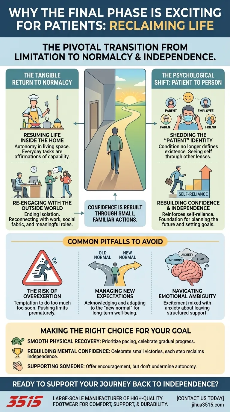 Pourquoi la phase finale est-elle souvent excitante pour les patients ? Retrouver sa vie et son indépendance Guide Visuel