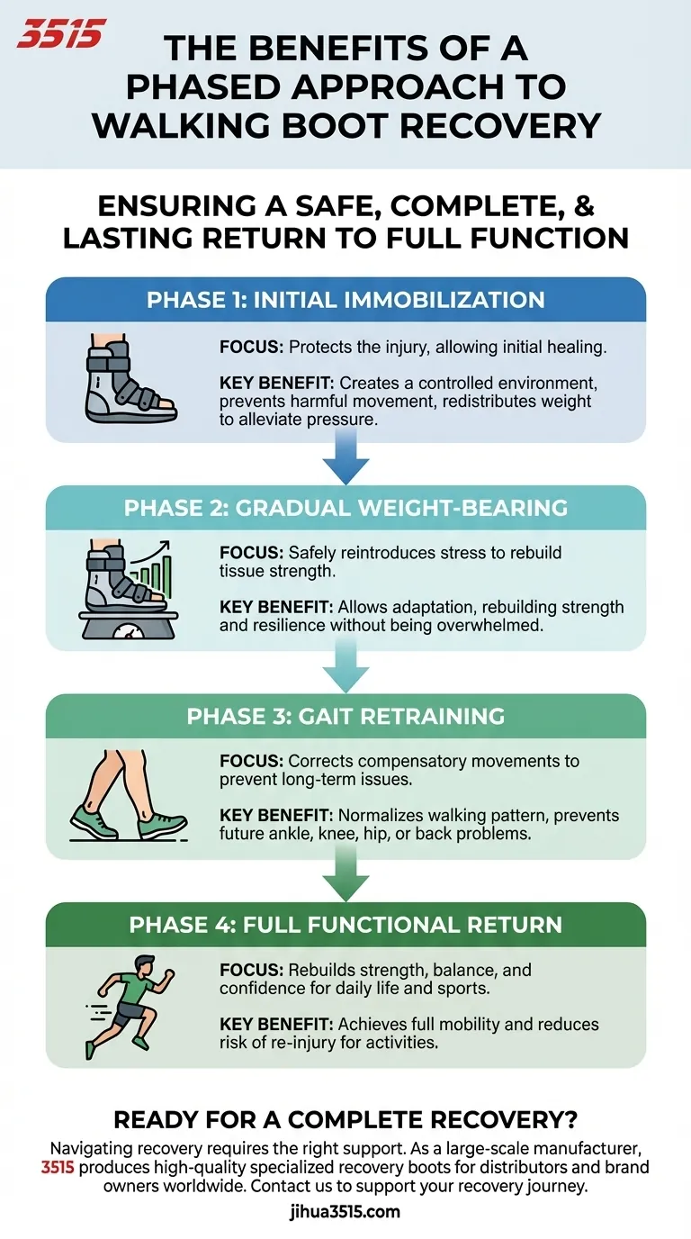 Quel est l'avantage global d'une récupération progressive en botte de marche ? Obtenir une récupération sûre, complète et durable Guide Visuel
