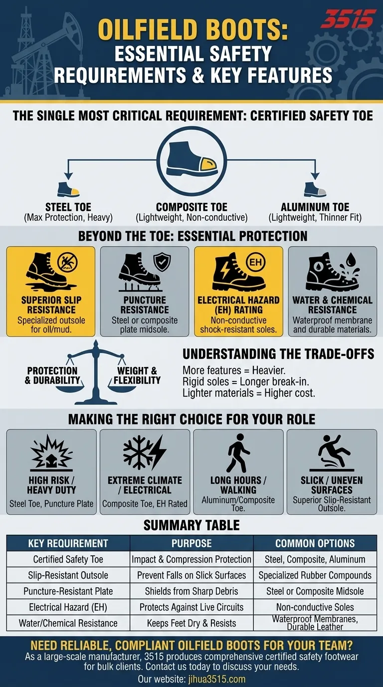 Quali sono i requisiti per gli stivali da giacimento petrolifero? Caratteristiche essenziali di sicurezza e durata Guida Visiva
