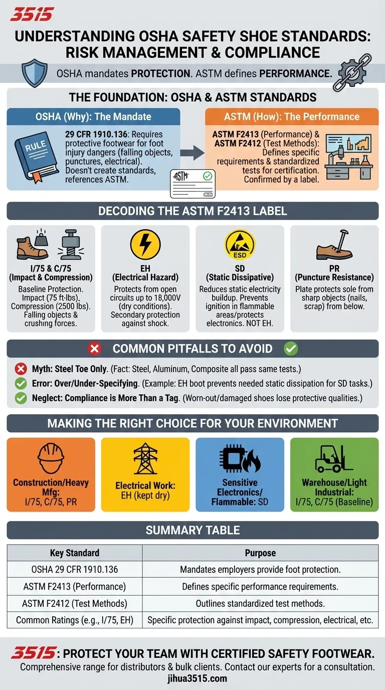 OSHAの安全靴基準を理解することの重要性とは？ コンプライアンスを確保し、従業員を保護する ビジュアルガイド
