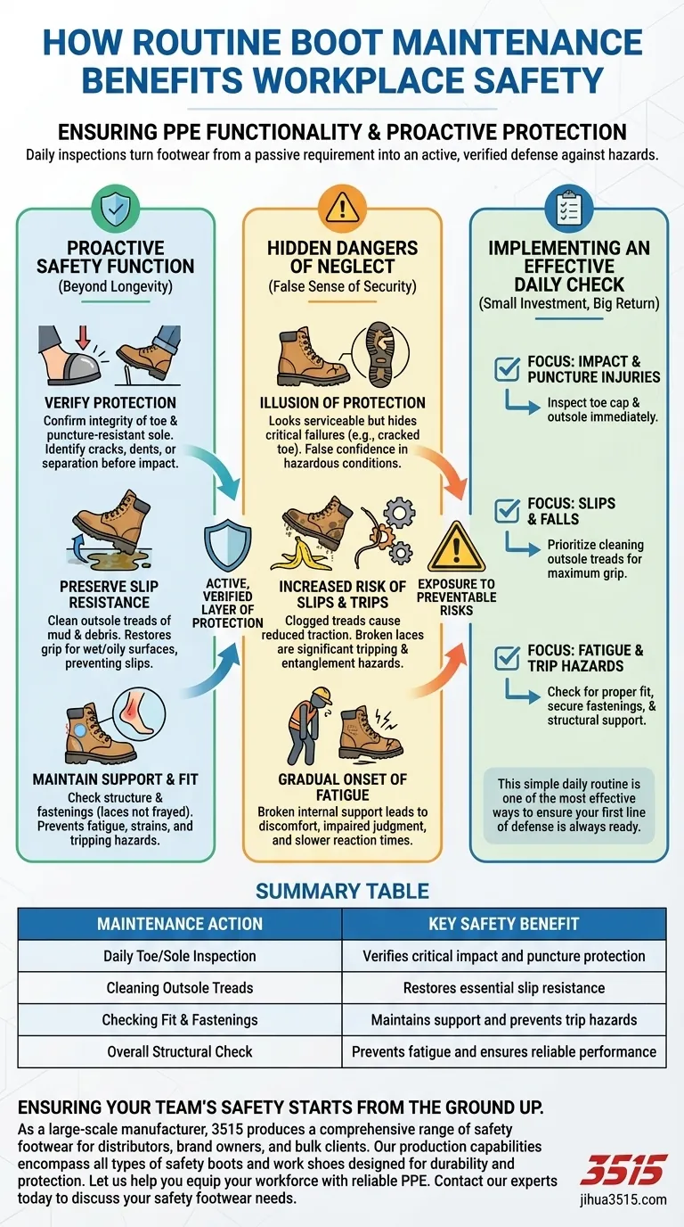 In che modo la manutenzione ordinaria degli scarponi giova alla sicurezza sul lavoro? Protezione proattiva dei DPI per la tua forza lavoro Guida Visiva