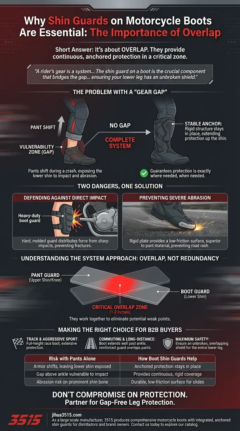 Pourquoi les protections de tibias sur les bottes de moto sont-elles importantes même si les pantalons en ont ? | Combler le fossé critique de l'équipement Guide Visuel