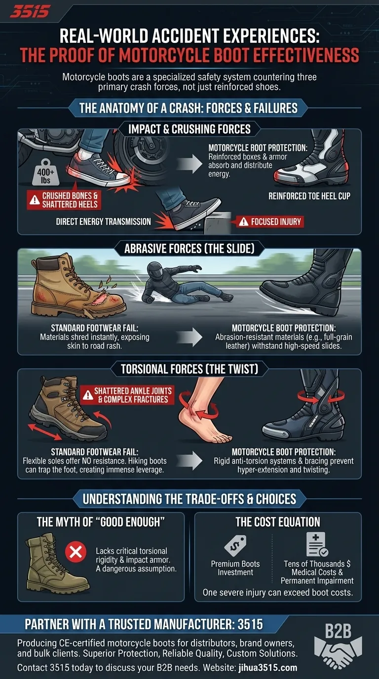Comment les accidents réels prouvent-ils l'efficacité des bottes de moto ? Évitez les blessures qui changent une vie Guide Visuel