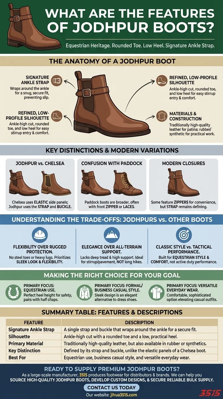 Quelles sont les caractéristiques des bottes Jodhpur ? Un guide de l'emblématique botte à bride de cheville Guide Visuel