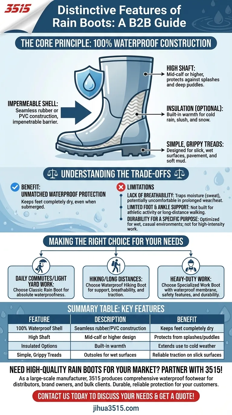 Quali sono le caratteristiche distintive degli stivali da pioggia? Spiegazione della protezione impermeabile impareggiabile Guida Visiva