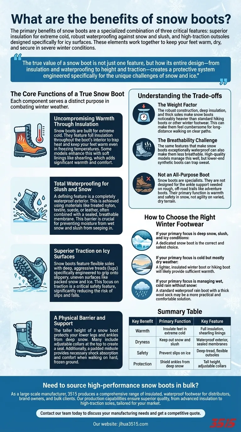 Quels sont les avantages des bottes de neige ? Restez au chaud, au sec et en sécurité en hiver extrême Guide Visuel