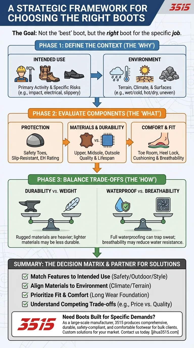 Quels facteurs prendre en compte lors du choix de bottes ? Un guide pour trouver la coupe parfaite pour vos besoins Guide Visuel