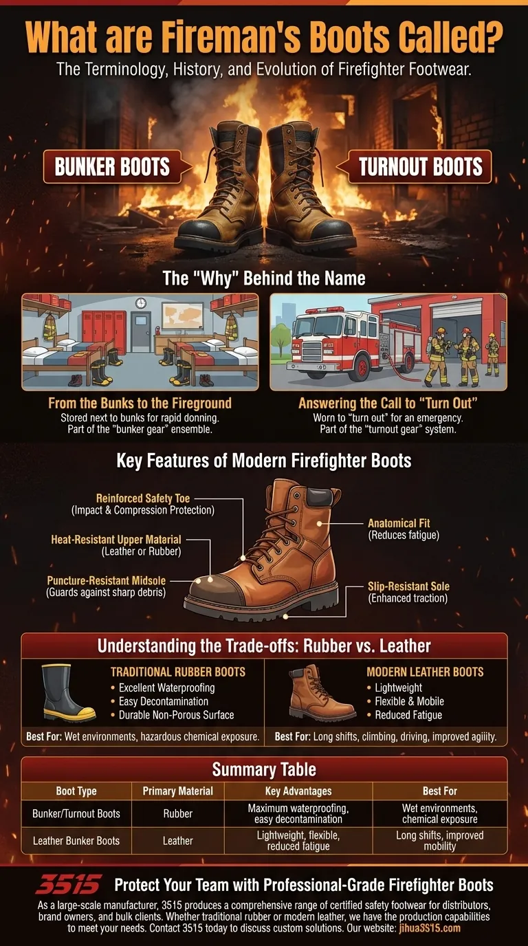 Comment appelle-t-on les bottes de pompier ? Découvrez les bottes Bunker & Turnout pour une protection ultime Guide Visuel
