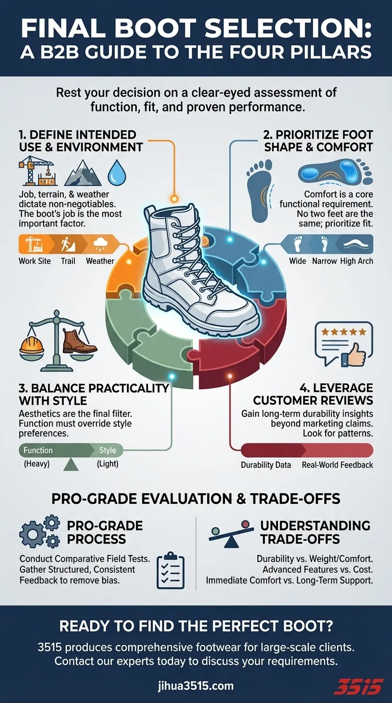 在做最终的靴子选择时，应该考虑什么？选择合适靴子的指南 图解指南