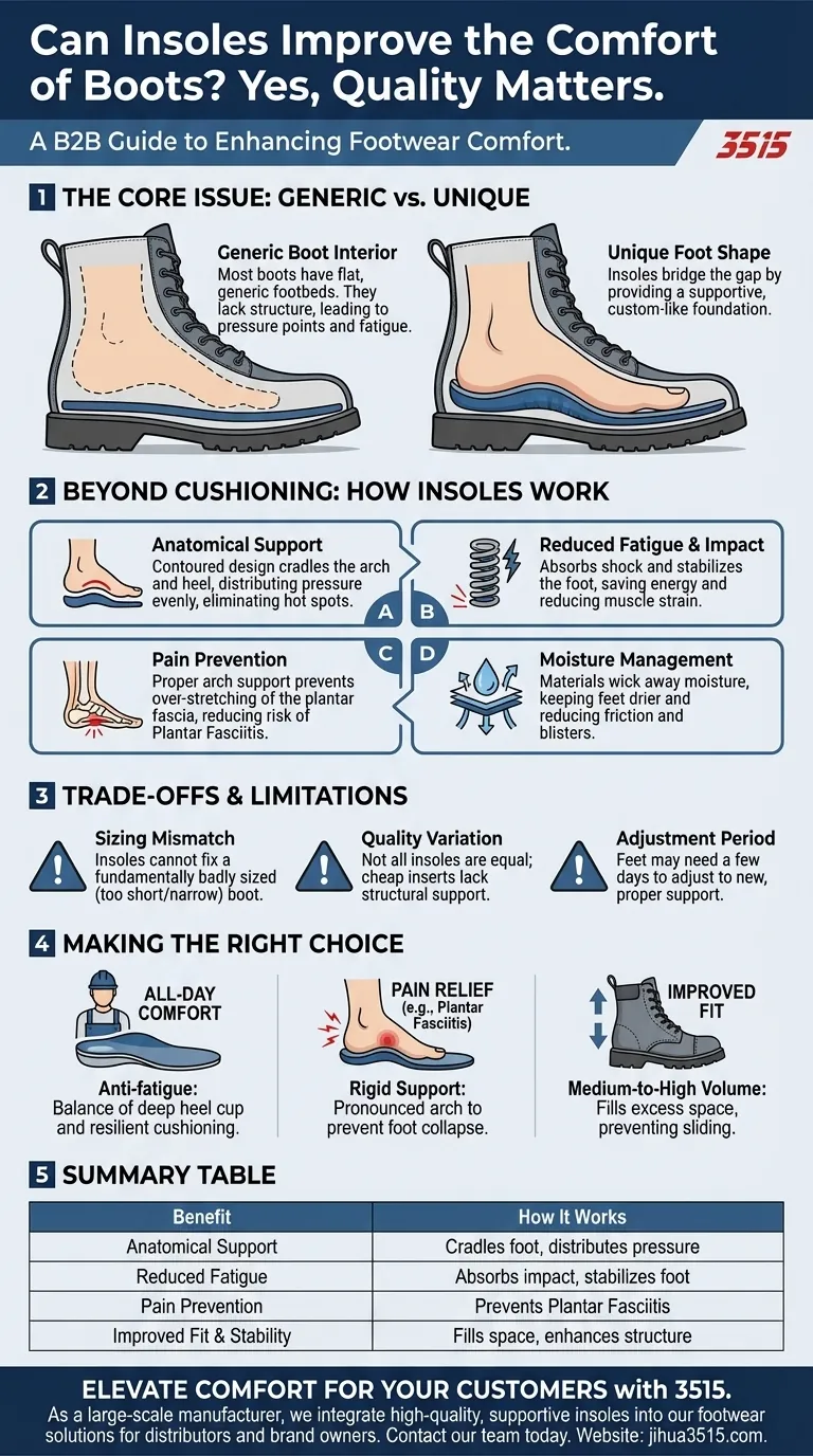 Les semelles intérieures peuvent-elles améliorer le confort des bottes ? Oui, et voici comment choisir la bonne. Guide Visuel
