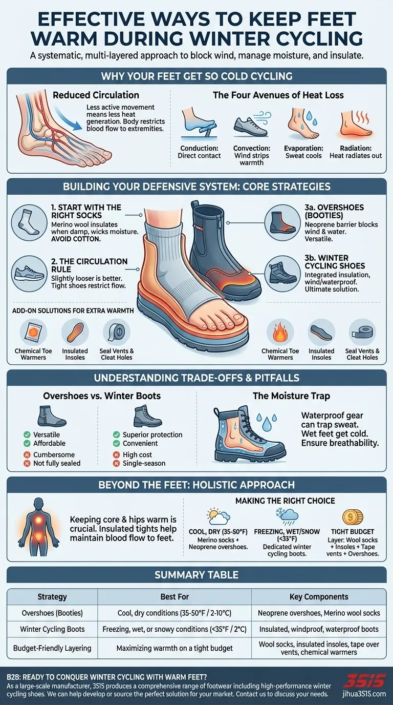 Quels sont les moyens efficaces de garder les pieds au chaud pendant le cyclisme hivernal ? Un guide complet pour des pieds au chaud Guide Visuel