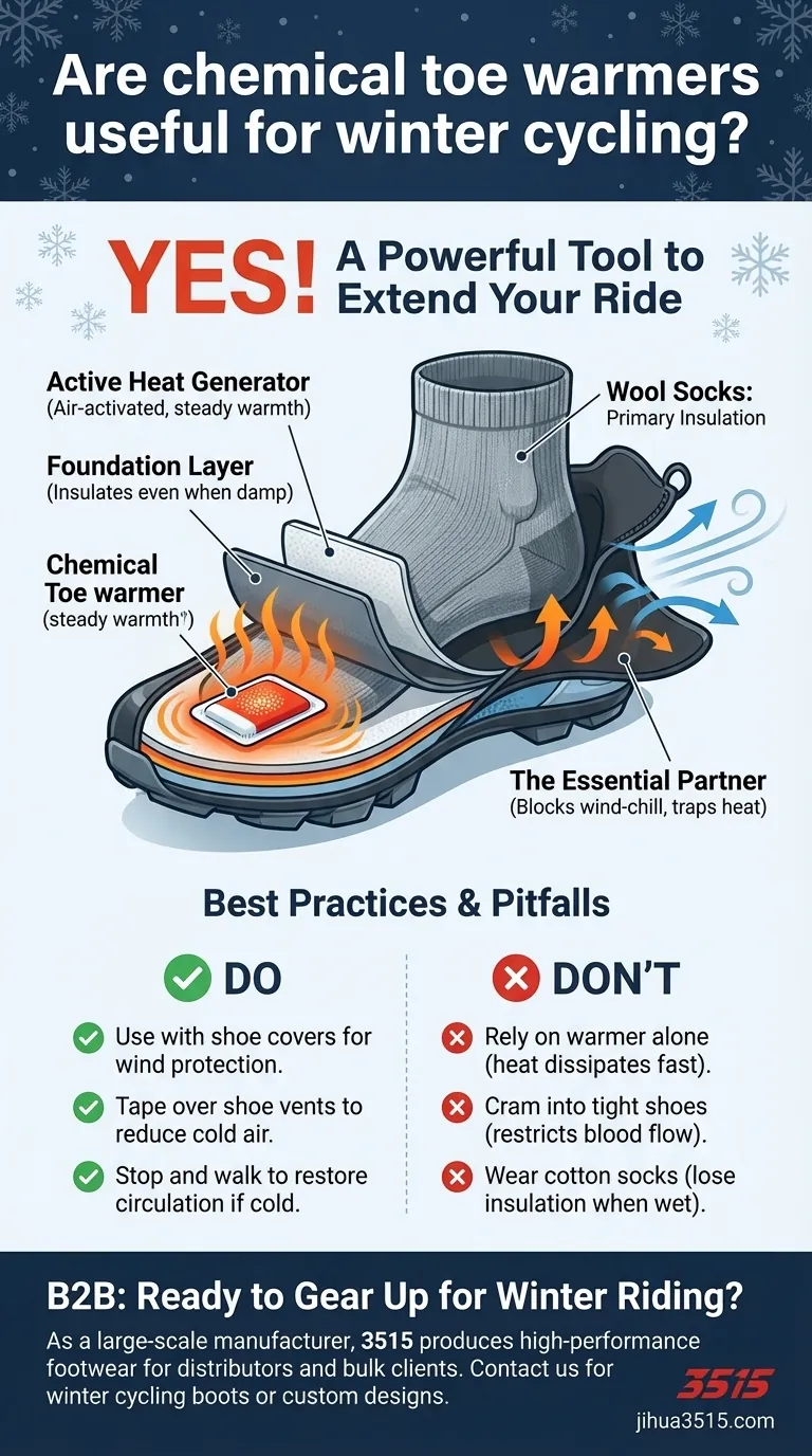 Les chauffe-orteils chimiques sont-ils utiles pour le cyclisme hivernal ? Battez le froid et prolongez votre saison de cyclisme Guide Visuel
