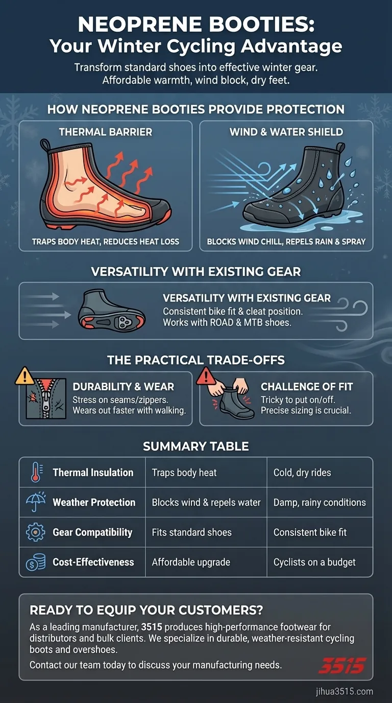 Quel est l'avantage des surchaussures en néoprène pour le cyclisme hivernal ? Restez au chaud et au sec lors des sorties par temps froid Guide Visuel