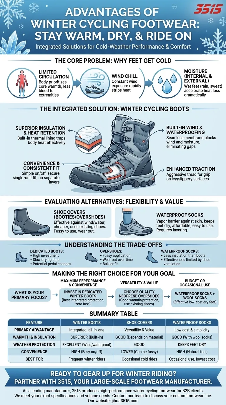 Каковы преимущества зимней велообуви или ботинок? Превосходное тепло и защита от непогоды Визуальное руководство