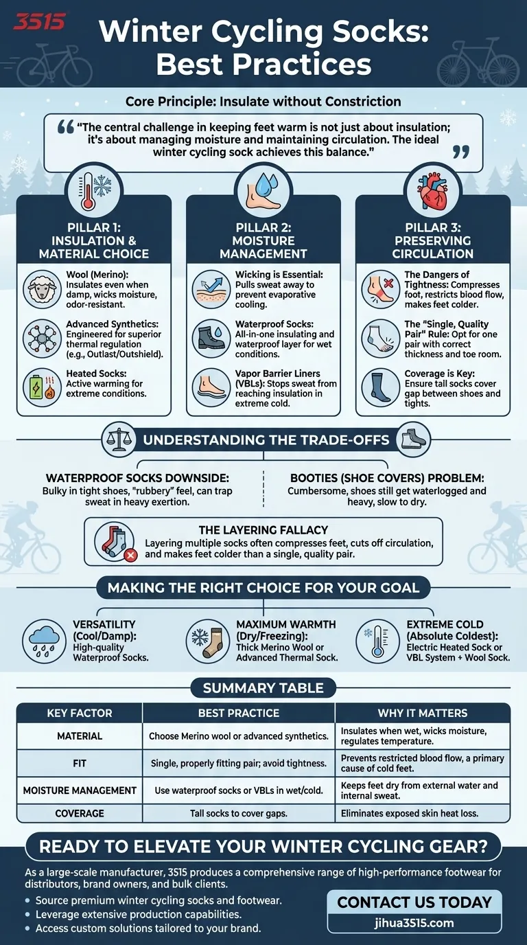 Quelles sont les meilleures pratiques pour choisir des chaussettes pour le cyclisme hivernal ? Restez au chaud et roulez confortablement Guide Visuel